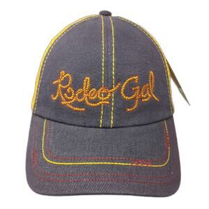 Catchfly Trucker Hat Gray Yellow One Size Rodeo Gal Serape Ponytail Seam Mesh